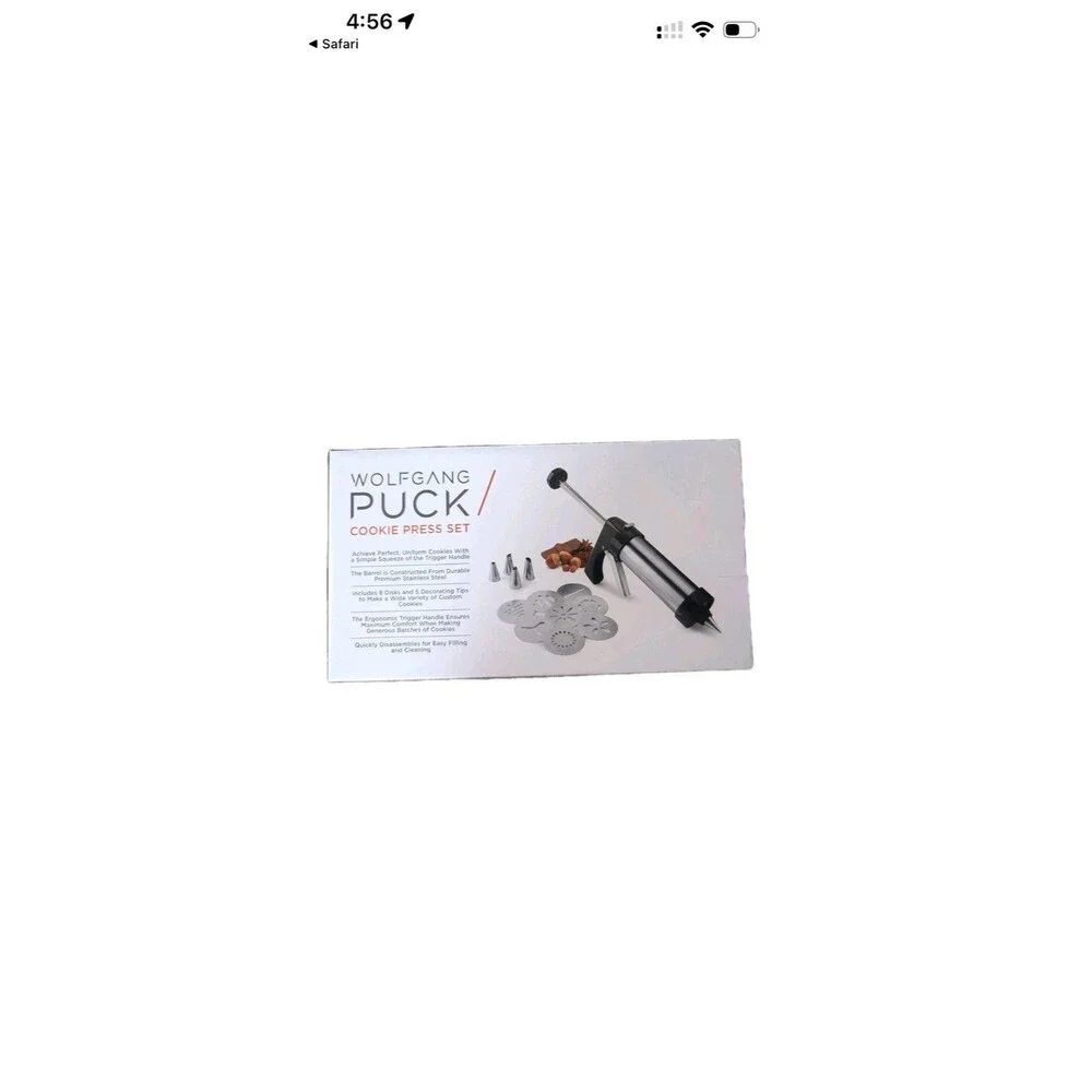 Wolfgang Puck 14 Piece Cookie Press and Decorating Set Kitchen Baking Gift New